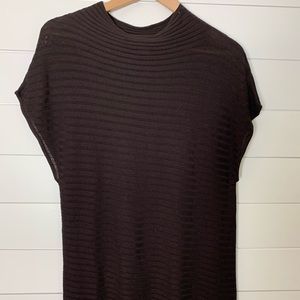 Chico’s Asymmetric Hem Brown Tunic Sweater